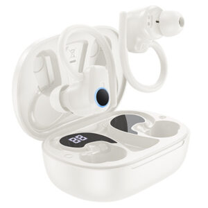 Hoco (EQ8) - Casti Wireless, Ear Buds, BT 5.3, 180h StandBy, 500mAh, Power LED, Purejoy, MILKY WHITE