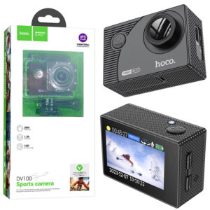 Hoco (DV100) - Camera Video, Action/Sport, cu ecran LCD, HD 1080P/30fps, HDMI, Black
