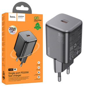Hoco (N40) - Incarcator Retea, 20W, 1xUSB-C, PD, Black