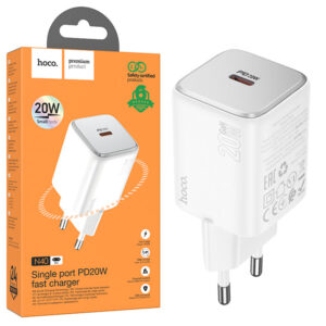 Hoco (N40) - Incarcator Retea, 20W, 1xUSB-C, PD, White