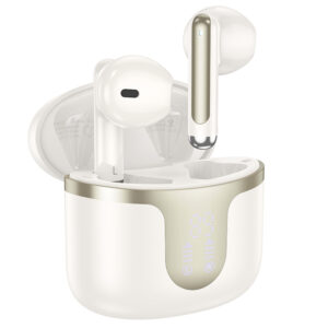 Hoco (EQ7) - Casti Wireless, Ear Buds, BT 5.3, 180h StandBy, 300mAh, Power LED, Snowflake, Milky WHITE