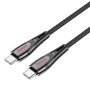 Hoco (U133) - Cablu Date si Incarcare, USB-C, PD60W, QC3.0, 3A, Braided, 1.2m, Black