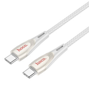 Hoco (U133) - Cablu Date si Incarcare, USB-C, PD60W, QC3.0, 3A, Braided, 1.2m, Gray