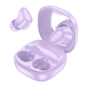 Hoco (EQ13) - Casti Wireless, Ear Buds, BT 5.3, 180h StandBy, 400mAh, Mirror Case, Funtrue, Purple