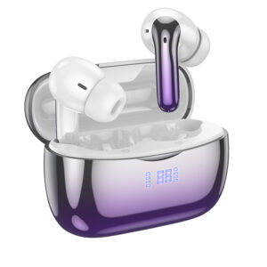Hoco (EQ16) - Casti Wireless, Ear Buds, BT 5.3, 180h StandBy, 320mAh, ANC, Glaze, Purple