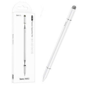 Hoco (GM111) - Creion capacitativ + Stylus Pen 3 in 1, pentru ecran telefon/tableta, White