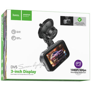 Hoco (DV5) - Camera Video pentru masina, HD 1080MPX, cu Display de 3 inchi, Iron GRAY