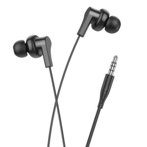 Hoco (M114) - Casti cu Fir, In Ear, 3.5mm, 1.2m, Mic & Volume Key, Black