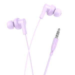 Hoco (M114) - Casti cu Fir, In Ear, 3.5mm, 1.2m, Mic & Volume Key, Purple