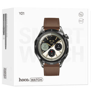 Hoco (Y21) - Ceas SmartWatch, Amoled, BT 5.0, Multifunction + telefon, 250mAh, Multilanguage, Metall GRAY