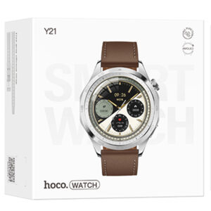 Hoco (Y21) - Ceas SmartWatch, Amoled, BT 5.0, Multifunction + telefon, 250mAh, Multilanguage | Silver