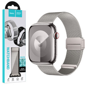 Hoco (WA26) - Curea metalica, pentru iWatch, inchidere magnet, Universal Size (42/44/45/49mm) - Double Buckle, Milanese Style, STAR Color