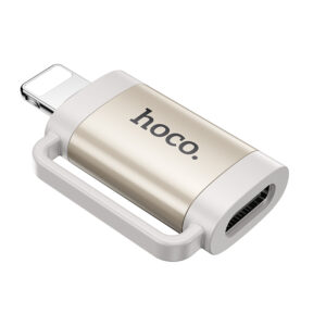 Hoco (UA31B) - Adaptor OTG Transfer/Incarcare, USB-C la Lightning, Gray