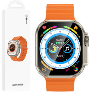 Hoco (Y23 Ultra) Ceas SmartWatch, Sport, BT 5.3, functie de apel, 300mAh, Multilanguage, Titanium GOLD