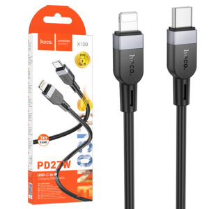 Hoco (X109) » Cablu Date si Incarcare, USB-C la Lightning, PD27W, QC3.0, 3m, BLACK