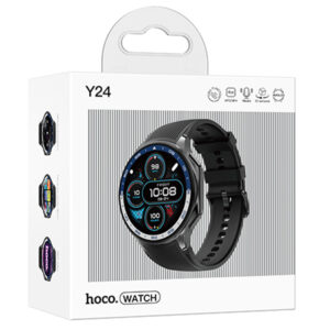 Hoco (Y24) Ceas SmartWatch, Sport, BT 5.3, AMOLED functie de apel, 390mAh, Multilanguage, Black