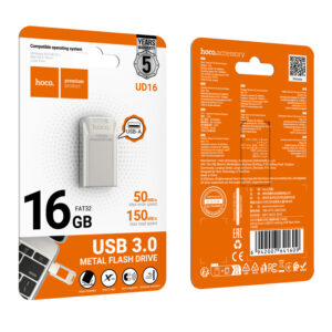 Hoco (UD16) » Memory Stick, 16GB, USB-C 3.0, FastSpeed, Smart Drive, Gray