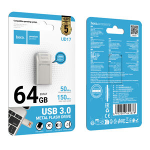 Hoco (UD17) » Memory Stick, 64GB, USB-C 3.0, FastSpeed, Smart Drive, Gray