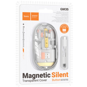 HOCO (GM35) » Mouse Dual, BT 5.0/ Wireless 2.4G, 1.600 DPI, 5 Buttons, Clear/GRAY