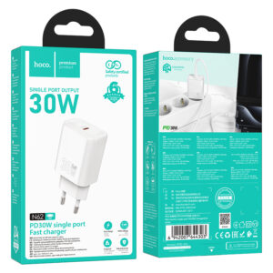 Hoco (N62) - Incarcator Retea, PD30W, 1xUSB-C, White