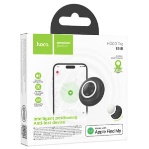 Hoco (E91B) » Dispozitiv anti-pierdere tip AirTag cu adeziv, Apple Find My, certificat MFi, WHITE