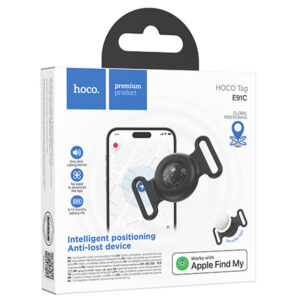 Hoco (E91C) » Dispozitiv anti-pierdere tip AirTag pentru zgardă animale, Apple Find My, certificat MFi, WHITE