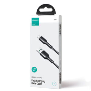 Joyroom (A26-AL3) » Cablu Date si Incarcare, USB la Lightning, 3A, Fast, 1m, BLACK