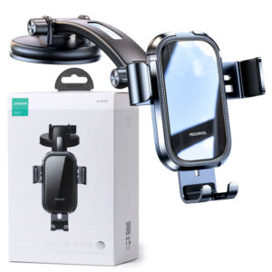 Joyroom (JR-ZS310) - Suport Auto, cu cleme laterale, fixare dubla, montaj Cockpit Bord, MultiAngle, brat flexibil, Black