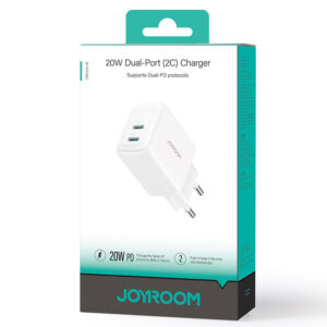 Joyroom (JR-TCF12) » Incarcator Retea, PD20W, 2xUSB-C, WHITE