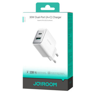 Joyroom (JR-TCF15) » Incarcator Retea, PD30W, 1xUSB-C, FastCharge, WHITE