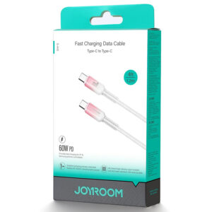 Joyroom (A42) » Cablu Date si Incarcare, USB-C, PD60W, QC3.0, Fast, Crystal, 1.2m, WHITE