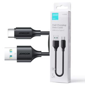 Joyroom (S-A9) » Cablu Date si Incarcare, USB-A la USB-C, 3A, Fast, LongLasting, 25cm, BLACK