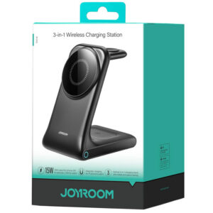 Joyroom (W15) » Statie incarcare, 15W, 3in1, Telefon/SmartWatch/Casti, BLACK