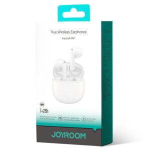 Joyroom (JR-FB1) - Casti Wireless, Ear Buds, BT 5.3, StandBy, 400mAh, Husa Silicon, White