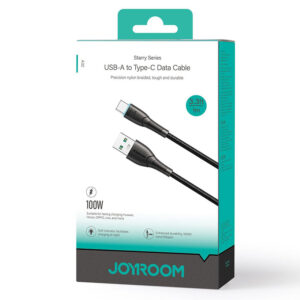 Joyroom (SA32-AC6) - Cablu Date si Incarcare, USB-A la USB-C, 100W, 3A, 1m, Black
