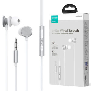 Joyroom (JR-EW03) - Casti cu Fir, In Ear, 3.5mm, 1.2m, Mic & Volume Key, HiFi | Silver