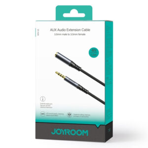 Joyroom (SY-A09) - Cablu Audio, Jack 3.5mm (M) - la Jack 3.5mm (F) - 1.2m, Black