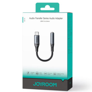 Joyroom (SY-C01) » Cablu Audio, USB-C la Jack 3.5mm (F), Braided, 14cm, BLACK