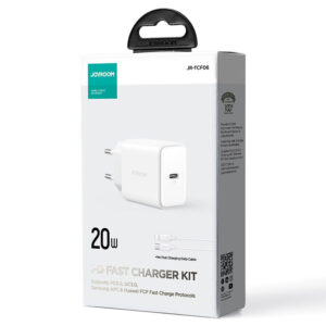 Joyroom (JR-TCF06) - Incarcator Retea + Cablu Lightning, 20W, 1xUSB-C, PD, White
