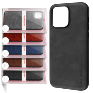 Husa X-Level Earl - iPhone 13 Pro Max - Eco-Leather PC, Gray