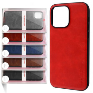 Husa X-Level Earl - iPhone 12 Mini - Eco-Leather PC, Red