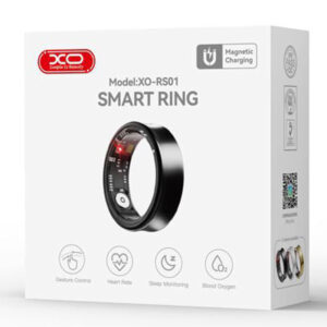 XO (RS01) » Smart Ring, BT 5.1, 220mAh, Multi Sensor, #10(diametru int. 19.9 mm) aliaj de titan, GOLD