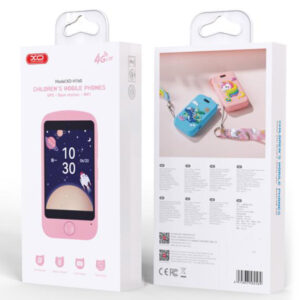 XO (H160) Telefon Kids, Smart 4G, GPS, NanoSIM, ecran de 2.8", Dual Camera, 30W Pixeli (husa cu desene + snur), PINK