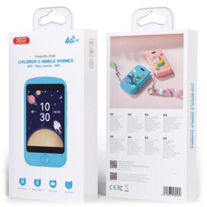 XO (H160) Telefon Kids, Smart 4G, GPS, NanoSIM, ecran de 2.8", Dual Camera, 30W Pixeli (husa cu desene + snur), Blue